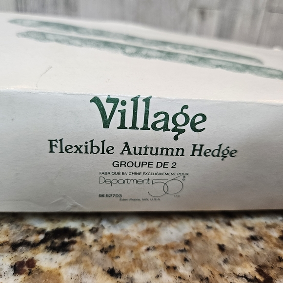 Dept 56 Flexible Autumn Hedges Set of 2 in box  Retired Collectible Holiday 1998 - Picture 11 of 15